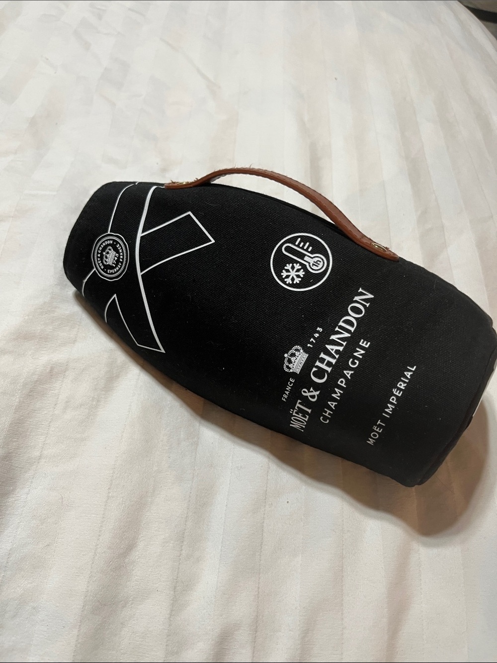 Black Canvas Bottle Carrier with Leather Handle
21-Sup